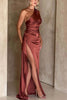 SilkSway™ – One Shoulder Drape Slit Maxi Dress