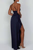 SilkSway™ – One Shoulder Drape Slit Maxi Dress