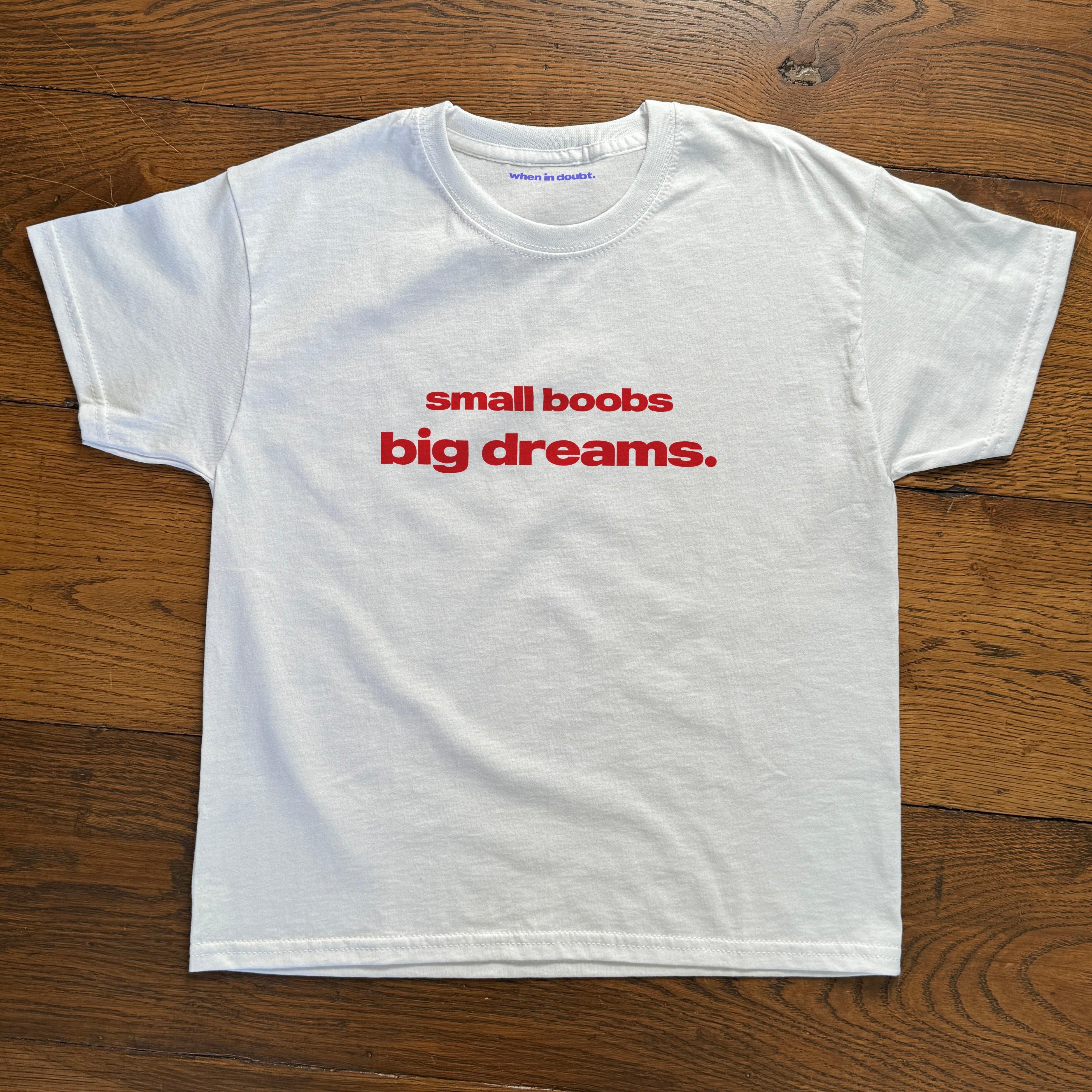 TinyPower™ – 'Small Boobs Big Dreams' Cotton Baby Tee