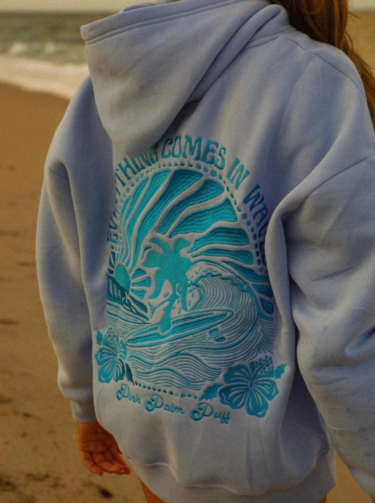 CozyWave™ – Sunset Waves Hoodie