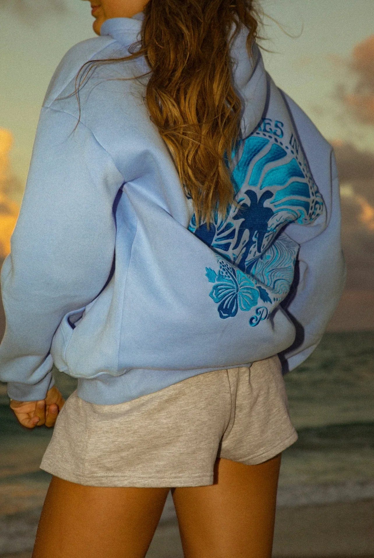 CozyWave™ – Sunset Waves Hoodie