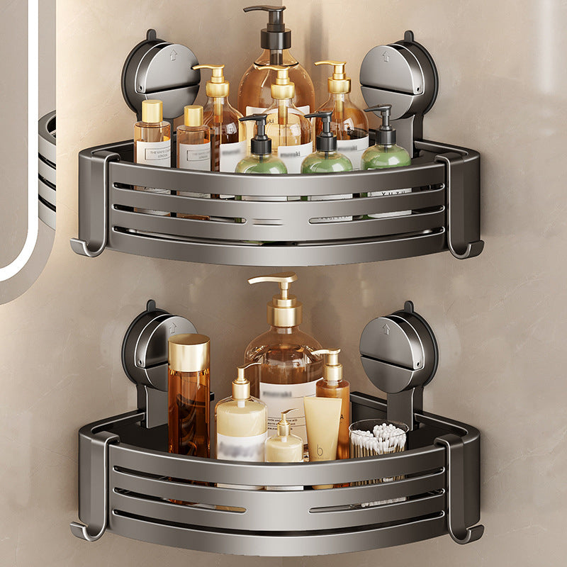 CleanSpace™ – Wall Mounted Bathroom Organizer with Suction Cup